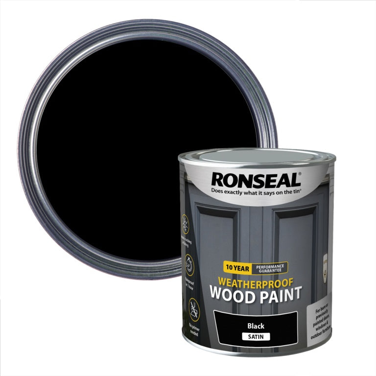 10 Year Weatherproof Satin Wood Paint 750ml