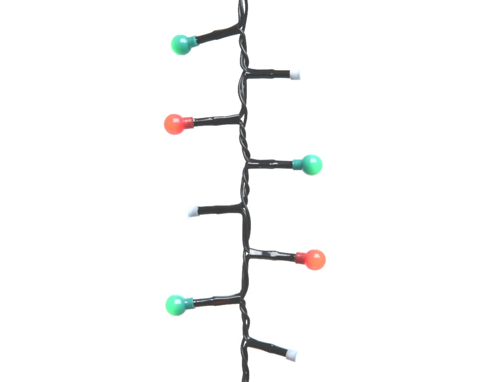 Lumineo 500 Cherry Compact Twinkle Lights White Red Green Mix