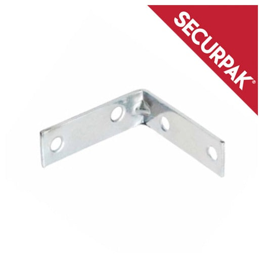 Securpak Zinc Plated Corner Brace 75mm Pack 2