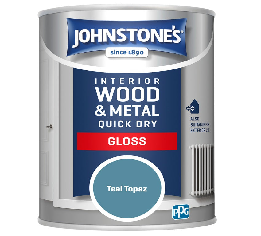 Johnstones Quick Dry Gloss 750ml Teal Topaz