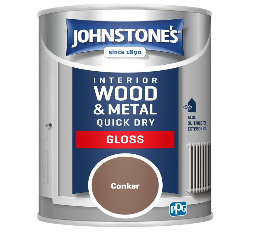 Johnstones Quick Dry Gloss 750ml Conker