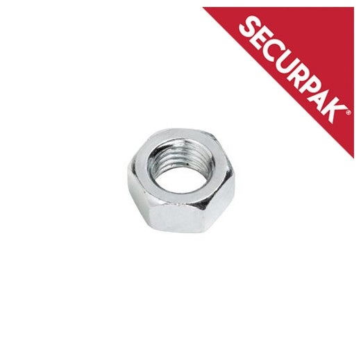 Securpak Zinc Plated Hexagon Nuts M5 Pack 60