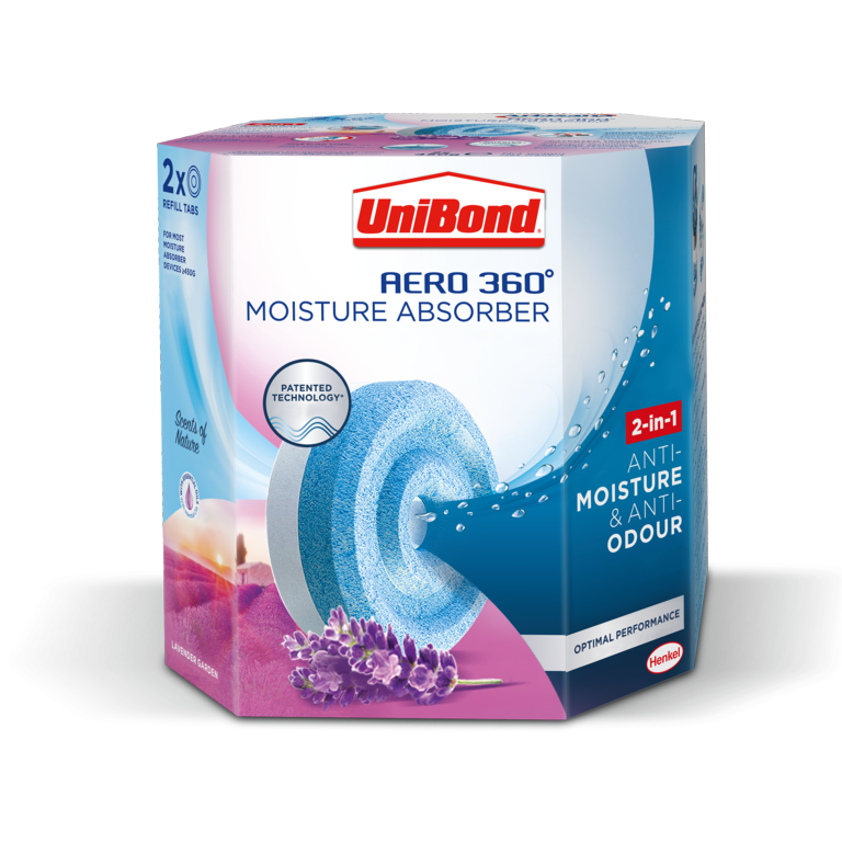 UniBond Aero 360 Moisture Absorber Refills Lavender Garden