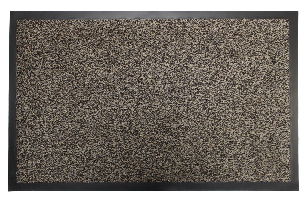 JVL Dirt Guard Cotton Barrier Doormat 50 x 75cm Dark Brown