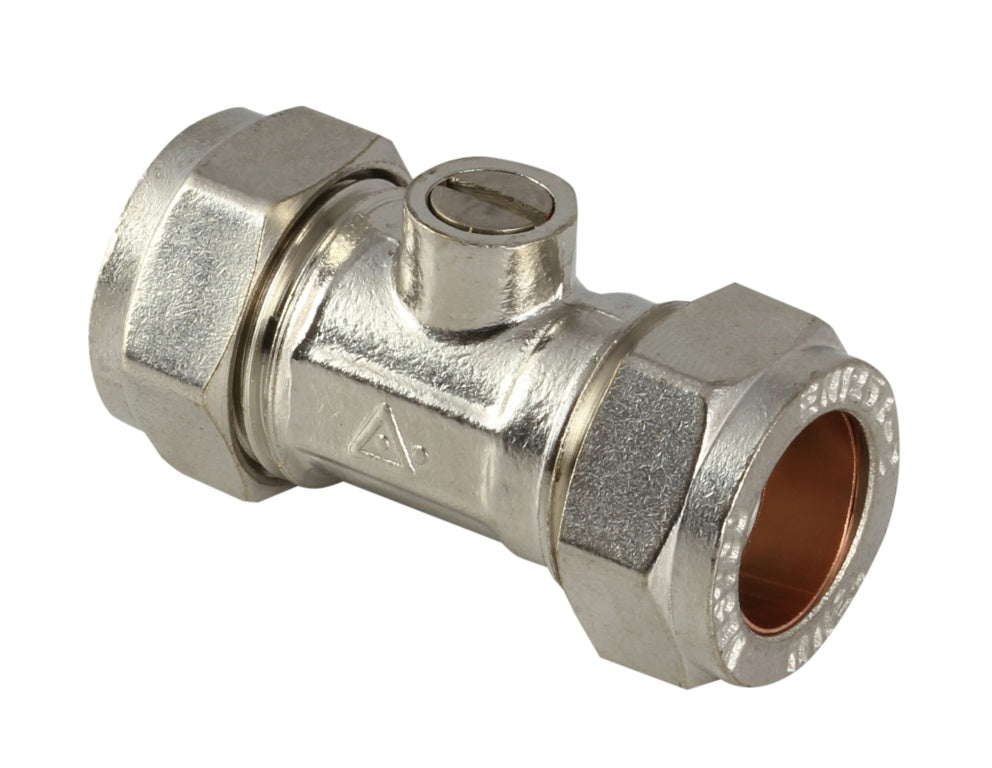 Securplumb Chrome Plated Isolating Valve