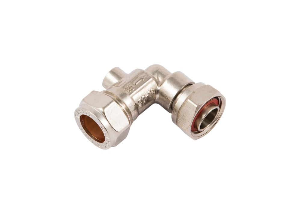 Securplumb Angled Chrome Plated Service Valve