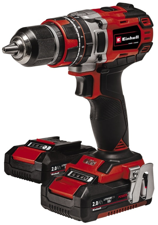 Einhell PXC 18V Brushless 50Nm Combi Drill Kit (2 x 2Ah batteries) 2x2ah