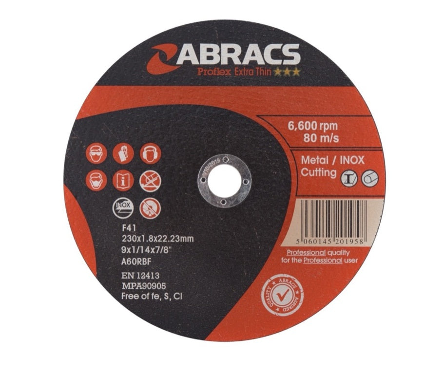 Abracs Proflex Extra Thin Cutting Disc 230mm x 1.8mm x 22.23