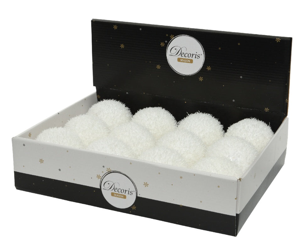 Kaemingk White Foam Bauble 8cm