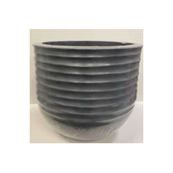 Kaemingk Jamie Plastic Round Planter Grey Large