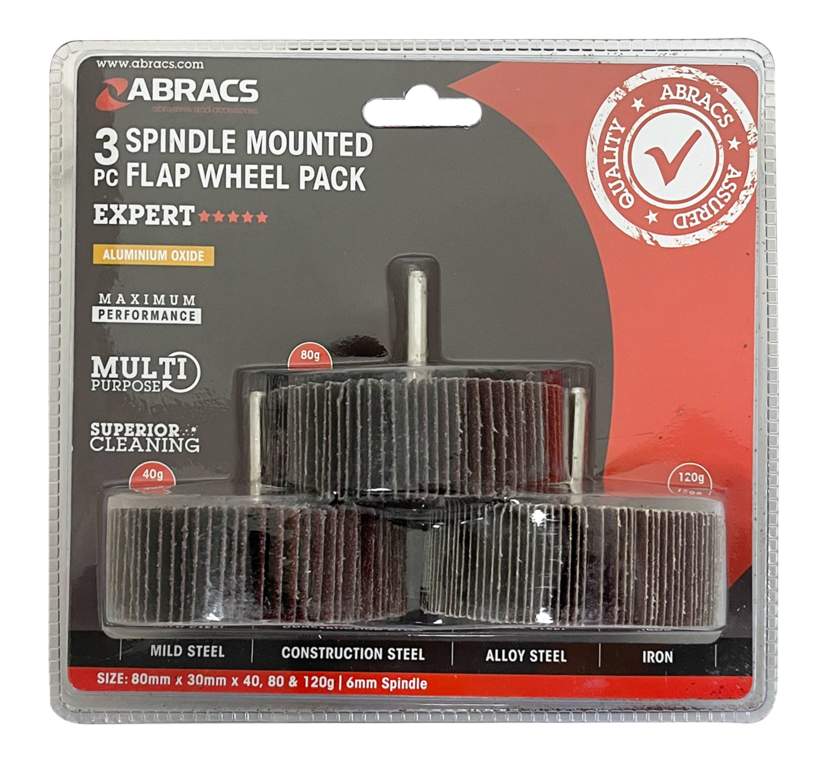 Abracs Flap Wheel 80mm Pack 3