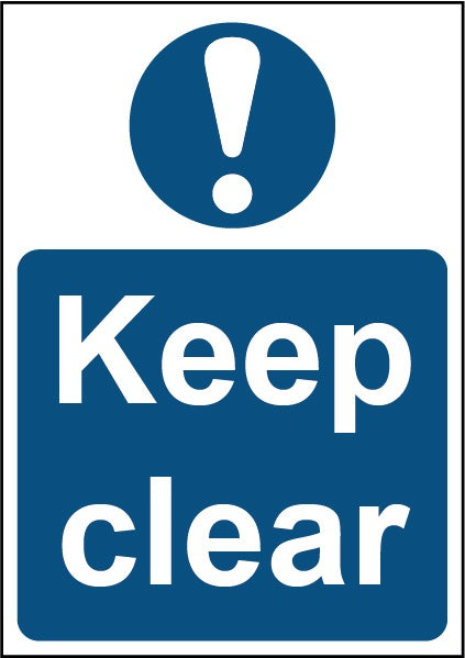 Smiths Architectural Keep Clear Blue Sign