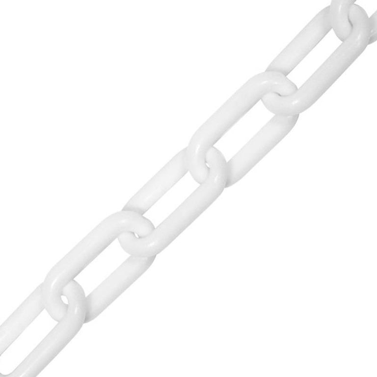 Securit Short Link Plastic Chain White 8mm x 5m