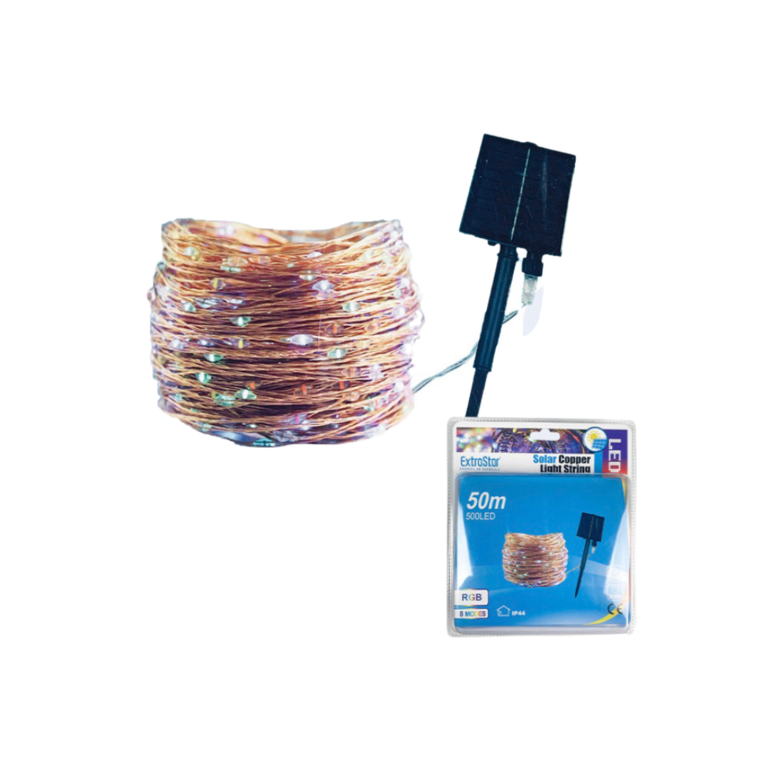 Extrastar Solar LED Copper Light String 50m RGB