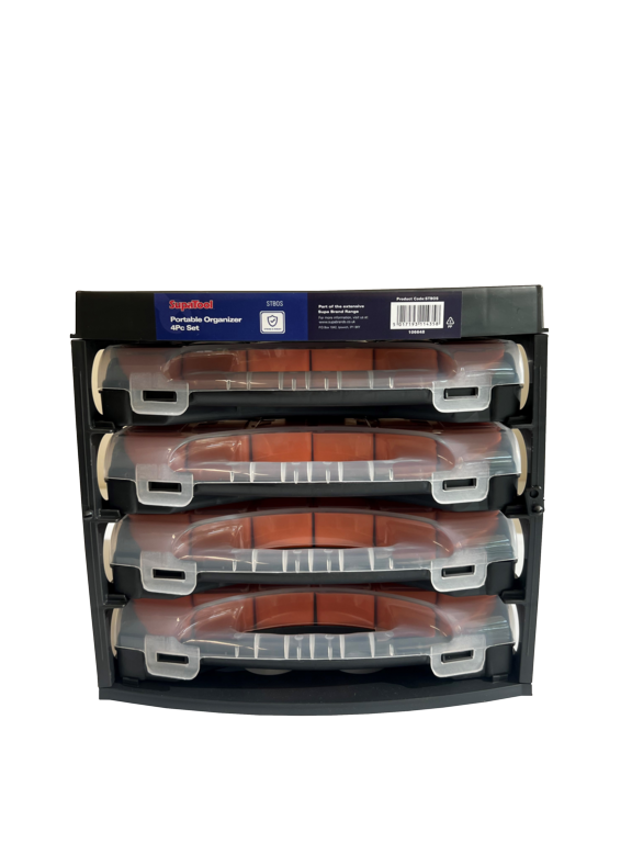 SupaTool Portable Organiser 4 Piece Set