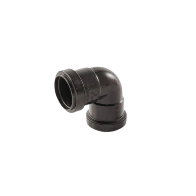 Davant Push Fit Knuckle 90° Bend Black 40mm