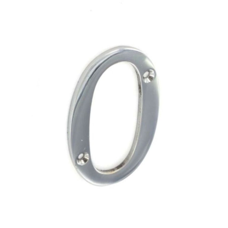 Securit Chrome Numeral 75mm 0