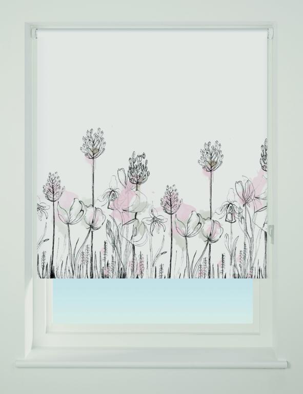 Universal Roller Blind Floral Border