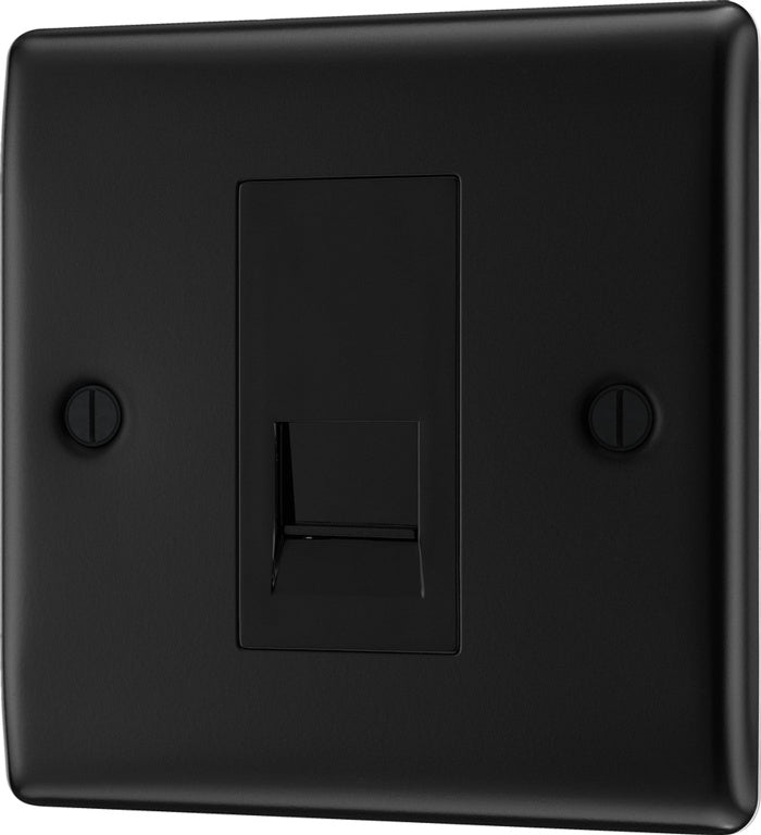 BG Single Master Telephone Socket Black