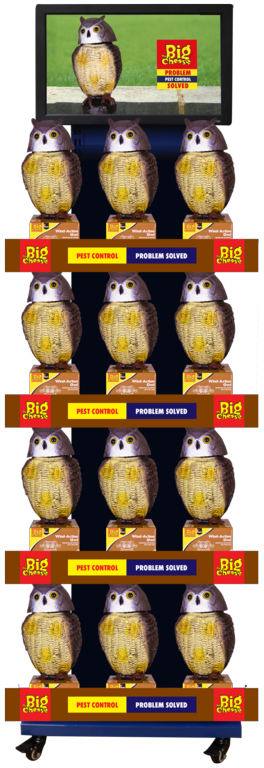 The Big Cheese Wind Action Owl Dispaly Unit
