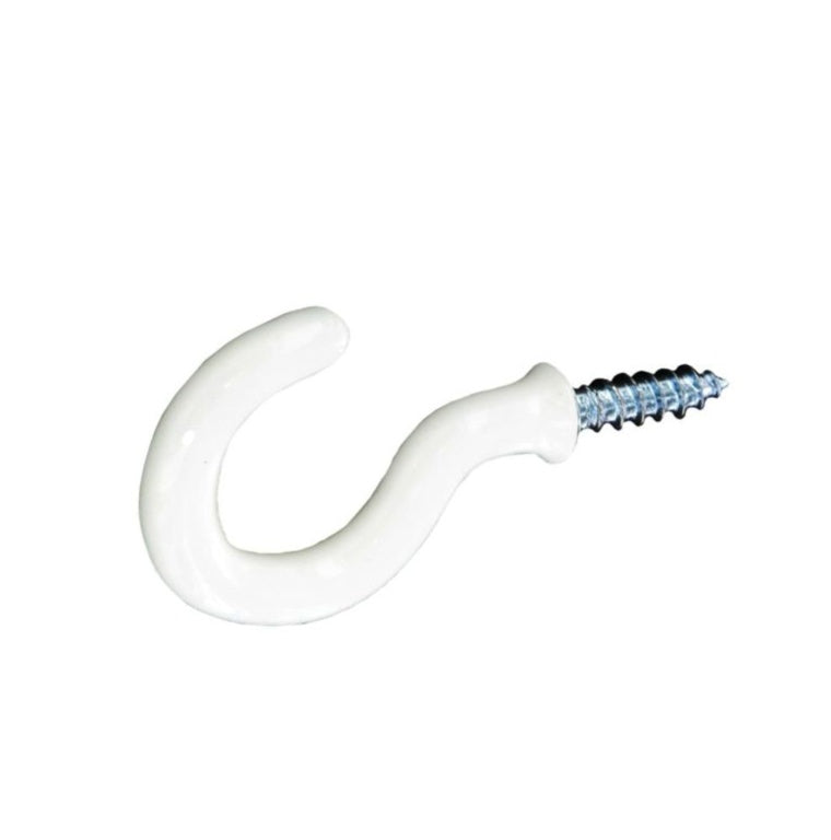 Securit Cup Hooks Plastic Covered White (5)