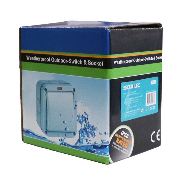 Securlec Single Outdoor Weatherproof Switch 2 Way