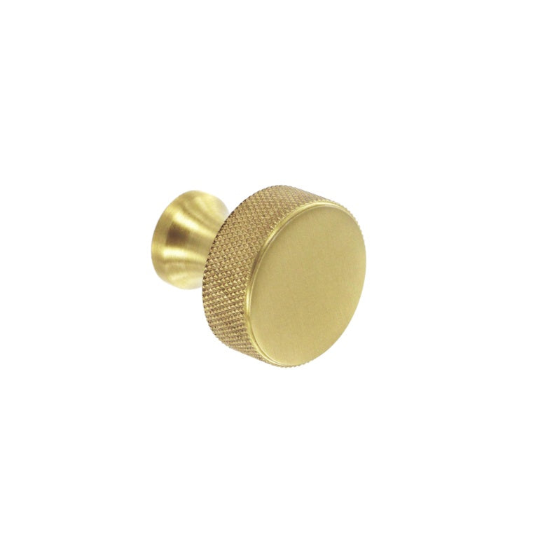 Smiths Architectural Solid Brass Knurled Knob 32mm Satin Brass