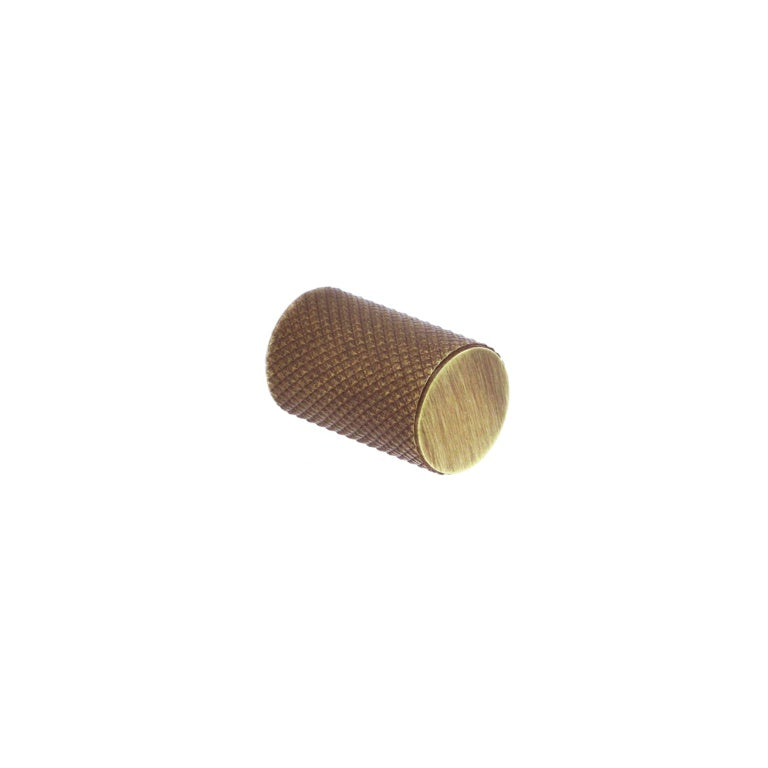 Smiths Architectural Knurled Cylinder Knob 18mm Antique Brass