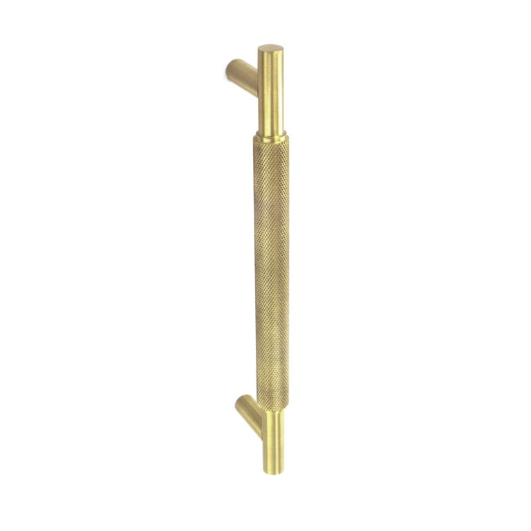 Smiths Architectural Solid Brass Knurled Handle 160mm Satin Brass