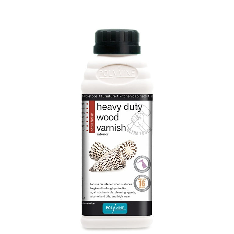 Polyvine Satin Heavy Duty Wood Varnish 500ml