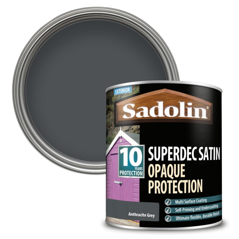 Sadolin Superdec Satin 1L Anthracite Grey