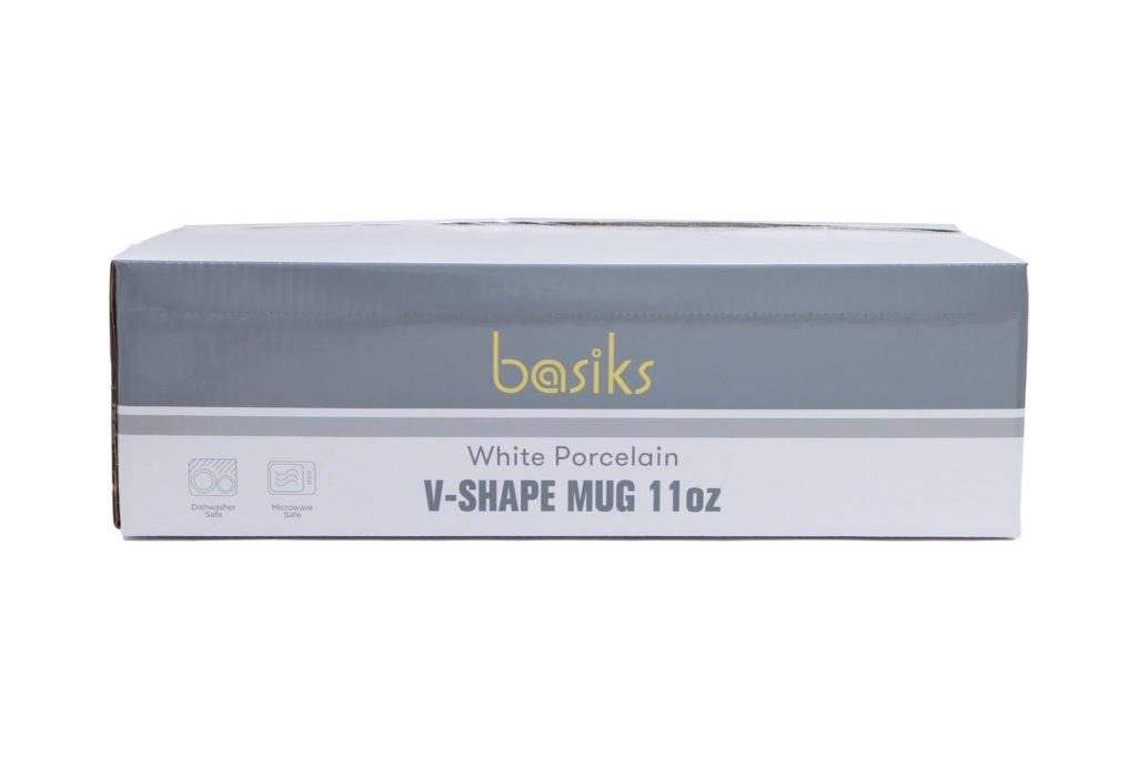 Basiks White Porcelain Cone Mug