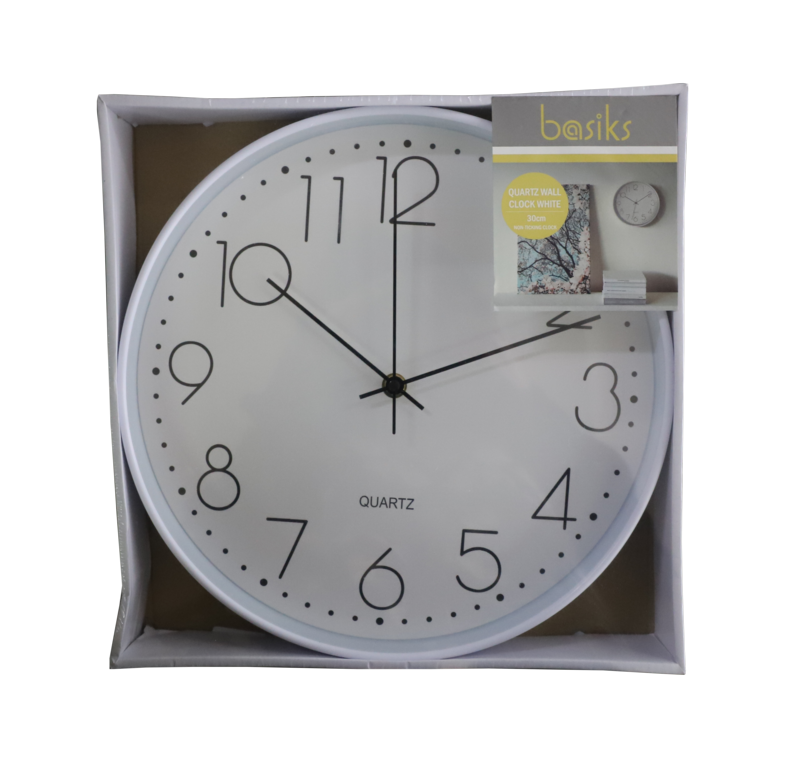 Basiks 30cm Quartz Wall Clock