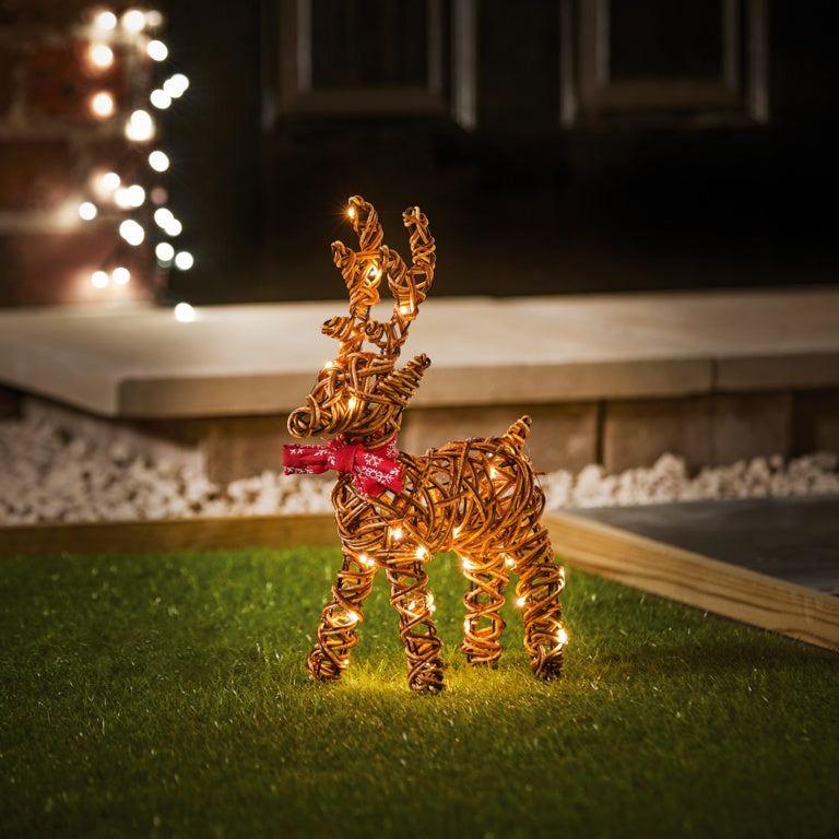 Premier Outdoor Standing Reindeer 40 Warm White LEDs 37cm