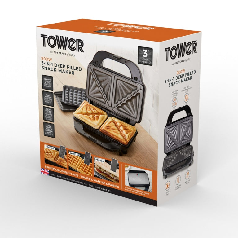 Tower 3 in 1 Deep Fill Sandwich Maker