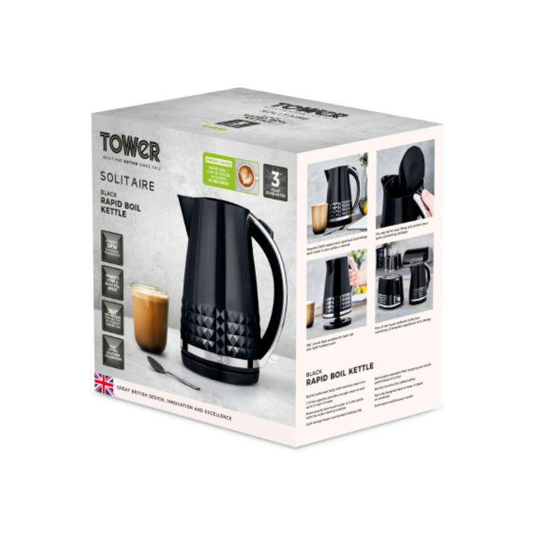 Tower Solataire Black Kettle 3kw