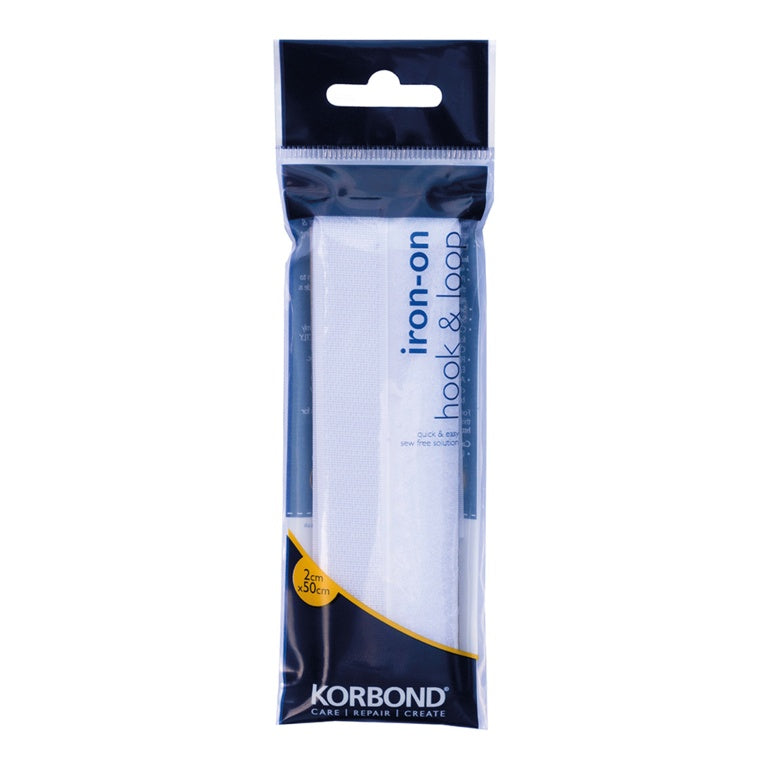 Hook & Loop Iron On White