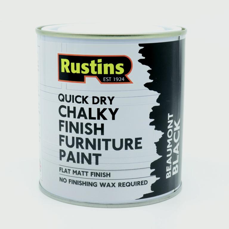 Rustins Chalky Finish Furniture Paint 500ml Beaumont Black