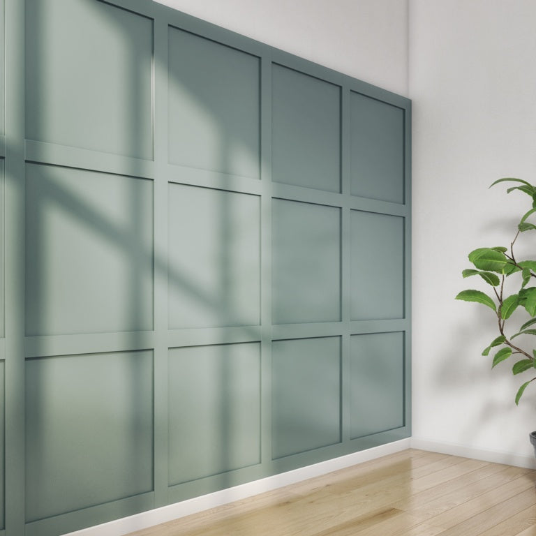 Cheshire Mouldings Wall Panel Kit 3 (MDF Shaker Wall Kit) 9 x 63mm Strips
