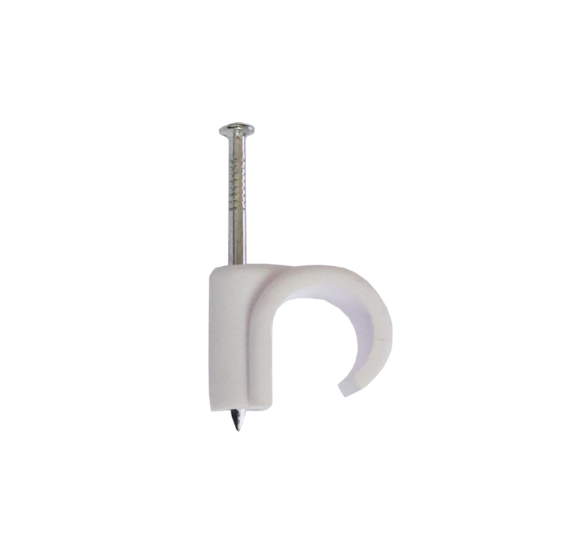 Securplumb 10mm White Nail In Pipe Clips
