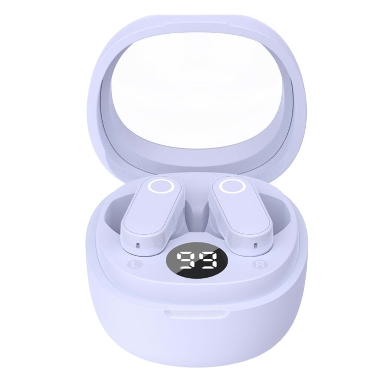 Itek TWS Earbuds With LED Display & Case Purple