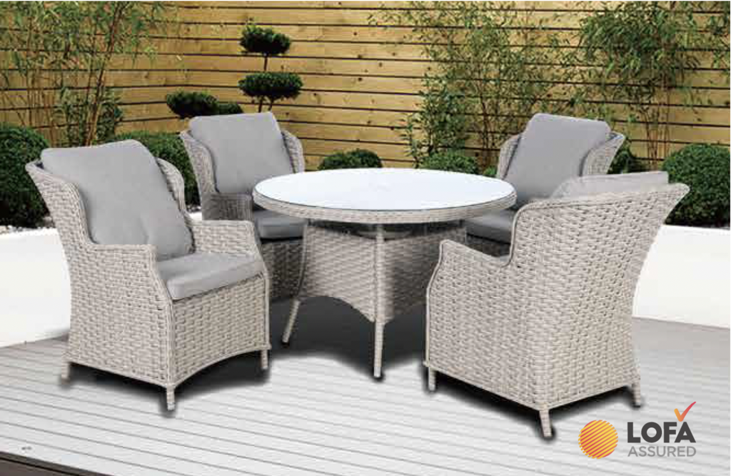 Pagoda Chambery Beige Deluxe Set 4 Seat