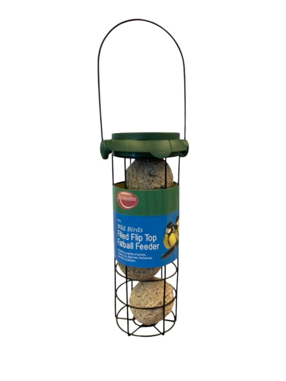 Pre Filled Flip Top Fat Ball Feeder