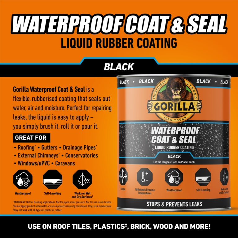 Gorilla Waterproof Coat & Seal Black