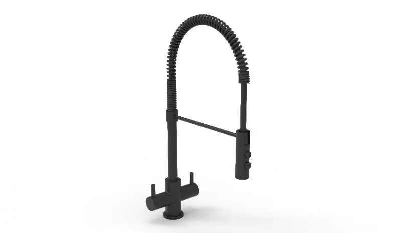 Reginox Titania Dual Lever Chef Mixer Tap Matt Black