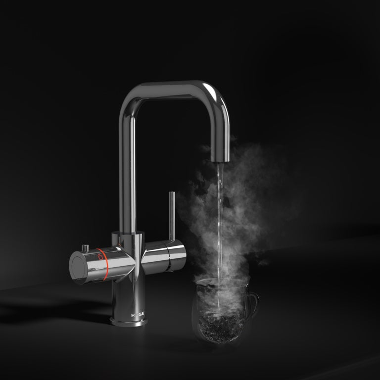 Scudo 3 In 1 Boiling Water Tap D Spout Chrome