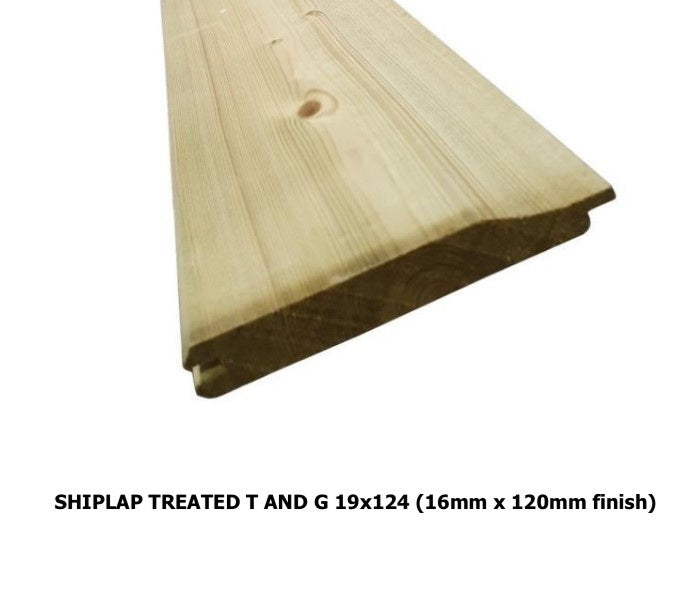RMPP Green Treated Shiplap 19mmx125mm 2.4m