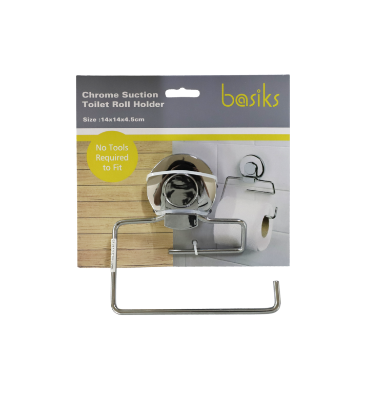Basiks Suction Toilet Roll Holder