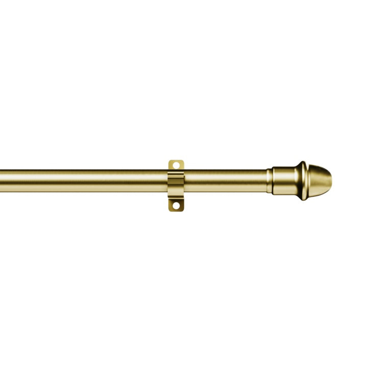 Woodside Extendable Metal Café Rod Brass 75-120cm