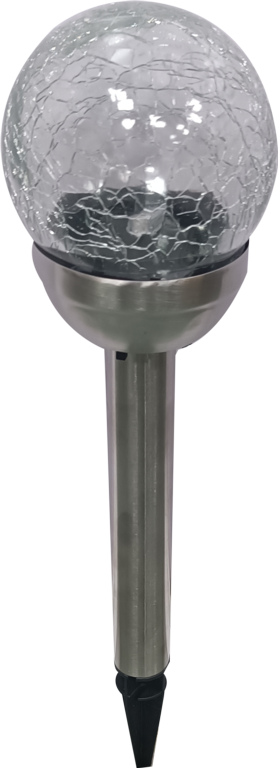 Pagoda Solar Crackle Ball Light White LED